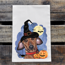 Load image into Gallery viewer, Dog Tea Towel &#39;Dachshund&#39;, Halloween Decor

