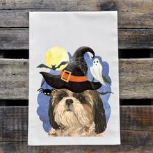 Load image into Gallery viewer, Dog Tea Towel &#39;Shihtzu&#39;, Halloween Decor
