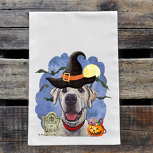 Load image into Gallery viewer, Dog Tea Towel &#39;Yellow Lab&#39;, Halloween Decor
