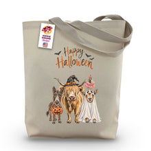 Load image into Gallery viewer, Happy Halloween Farm Animal Tote Bag, Funny Farm Halloween Canvas Tote
