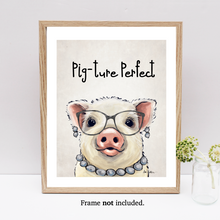 Load image into Gallery viewer, Pig Art, &#39;Pig-ture Perfect&#39; Pig Print
