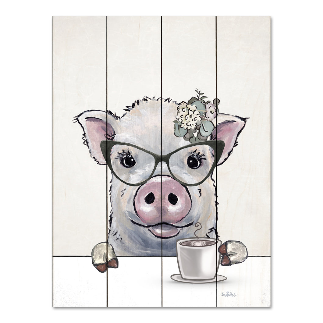Pallet Wood Pig Sign 'Pig Coffee', Farmhouse Pig Decor, Wood Art