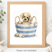 Load image into Gallery viewer, Poodle / Maltipoo Art Print - Beach Dog Art Print
