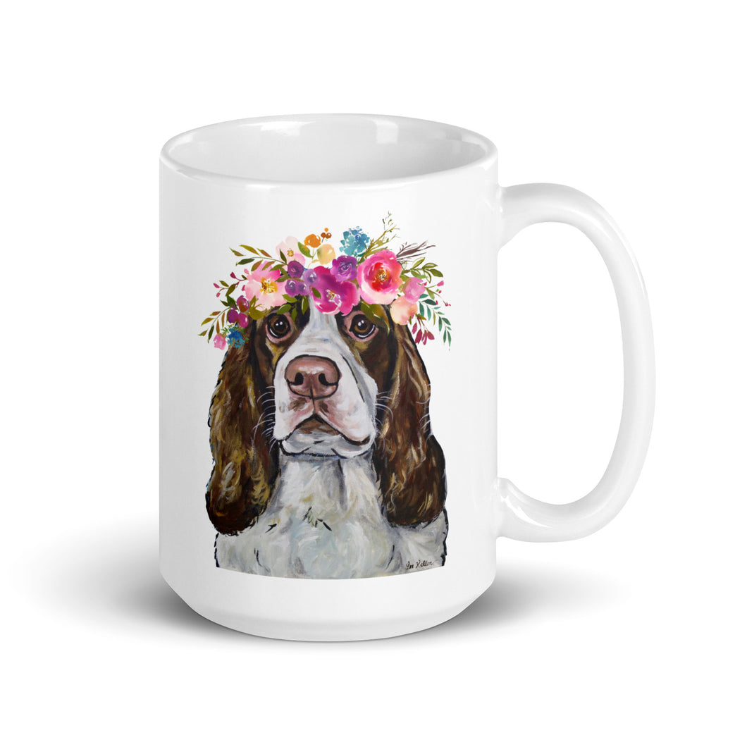 Springer Spaniel Mug, Dog Coffee Mug, 15oz Bright Blooms Spaniel Dog Mug