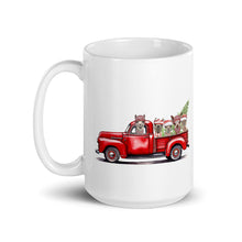 Load image into Gallery viewer, Alpaca Mug &#39;Farm Truck Mug&#39;, Christmas Coffee Mug, 15oz Alpaca Mug

