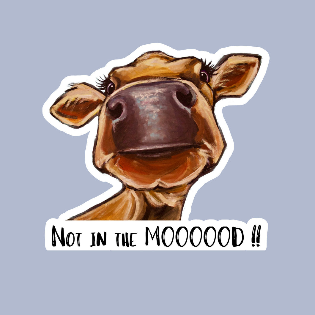 Cow Sticker 'Not in the Mood', 4
