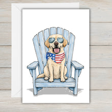 Load image into Gallery viewer, Coastal Yellow Lab Greeting Card - Beach Dog Greeting Cards
