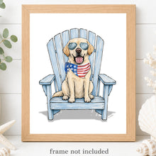 Load image into Gallery viewer, Yellow Lab Art Print - Beach Dog Art Print
