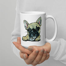Load image into Gallery viewer, Frenchie Mug, Dog Coffee Mug, 15oz French Bulldog Dog Mug
