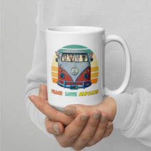Load image into Gallery viewer, Peace Love Alpacas Mug, Alpaca Coffee Mug, 15oz Alpaca Mug

