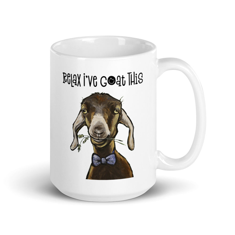 Goat Mug, 'Relax I've Goat This' Coffee Mug, 15oz Goat Mug