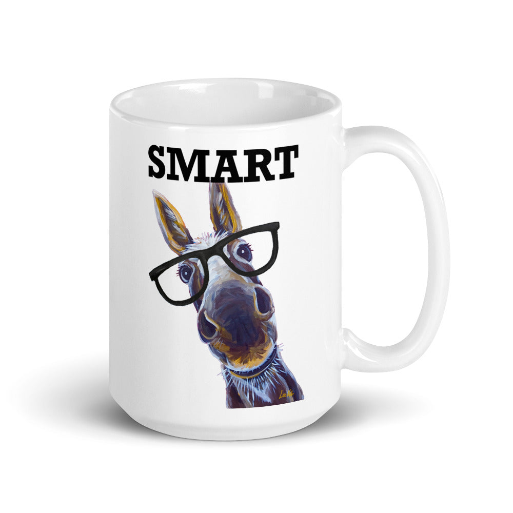 Donkey Mug, 'Smart Donkey' Coffee Mug, 15oz Donkey Mug