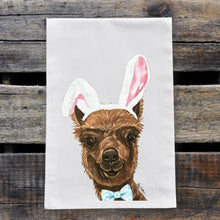 Load image into Gallery viewer, Easter Towel, Alpaca Towel &#39;Fudge&#39;, Spring Kitchen Decor
