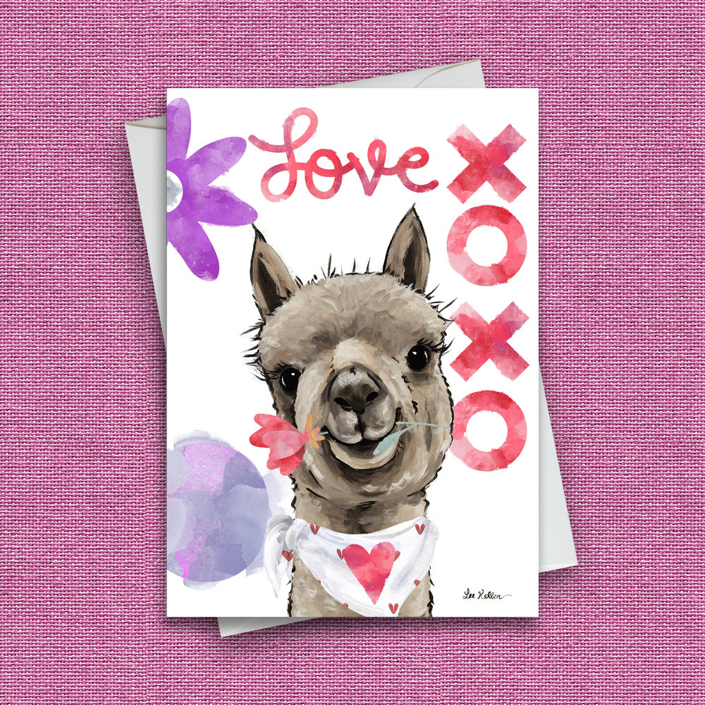 Valentine's Day Card 'Shenanigan', Alpaca Valentine's Day Card
