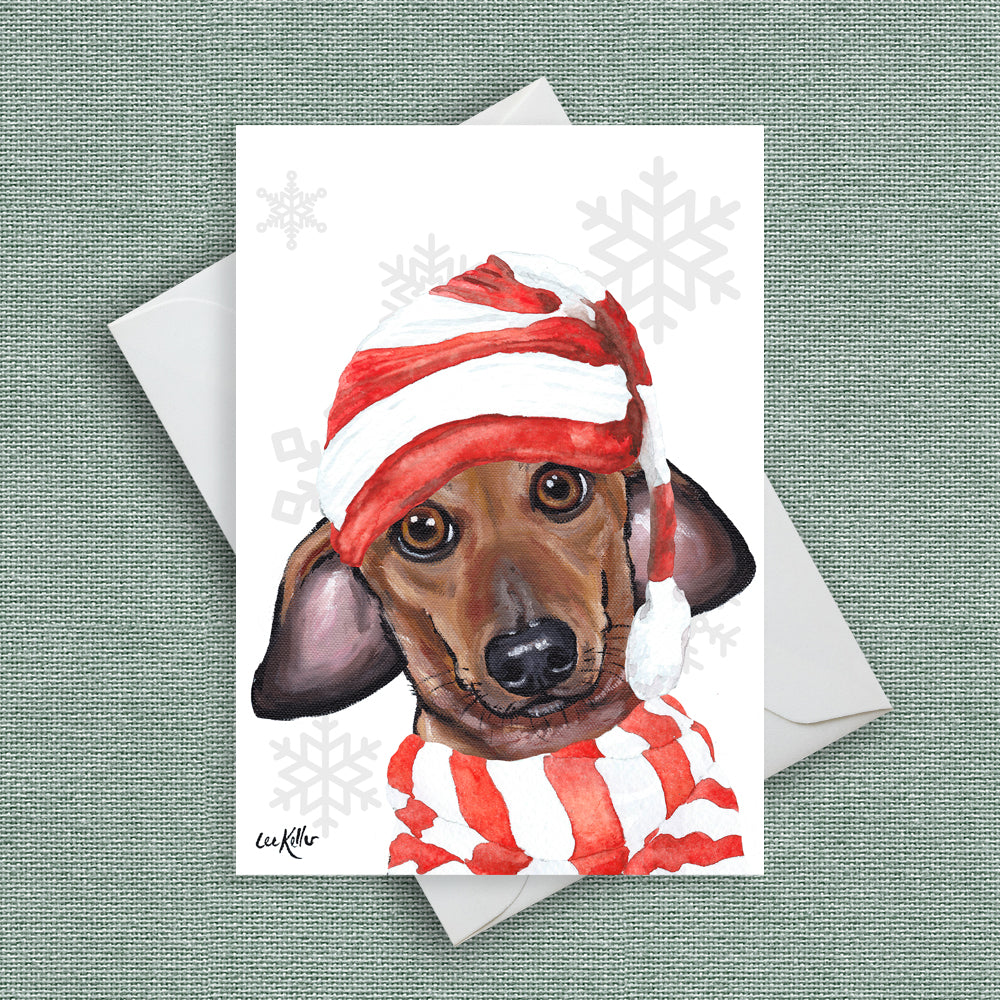 Christmas Card 'Dachshund', Dog Christmas Card