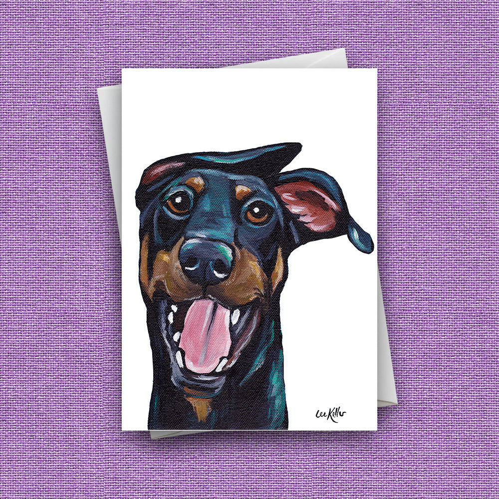 Greeting Card 'Doberman', Dog Greeting Card