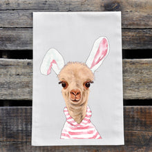 Load image into Gallery viewer, Easter Towel, Alpaca Towel, Spring Kitchen Decor
