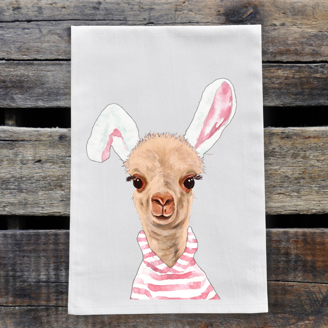 Easter Towel, Alpaca Towel, Spring Kitchen Decor