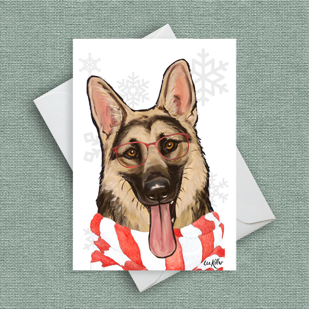 Christmas Card 'German Shepherd', Dog Christmas Card