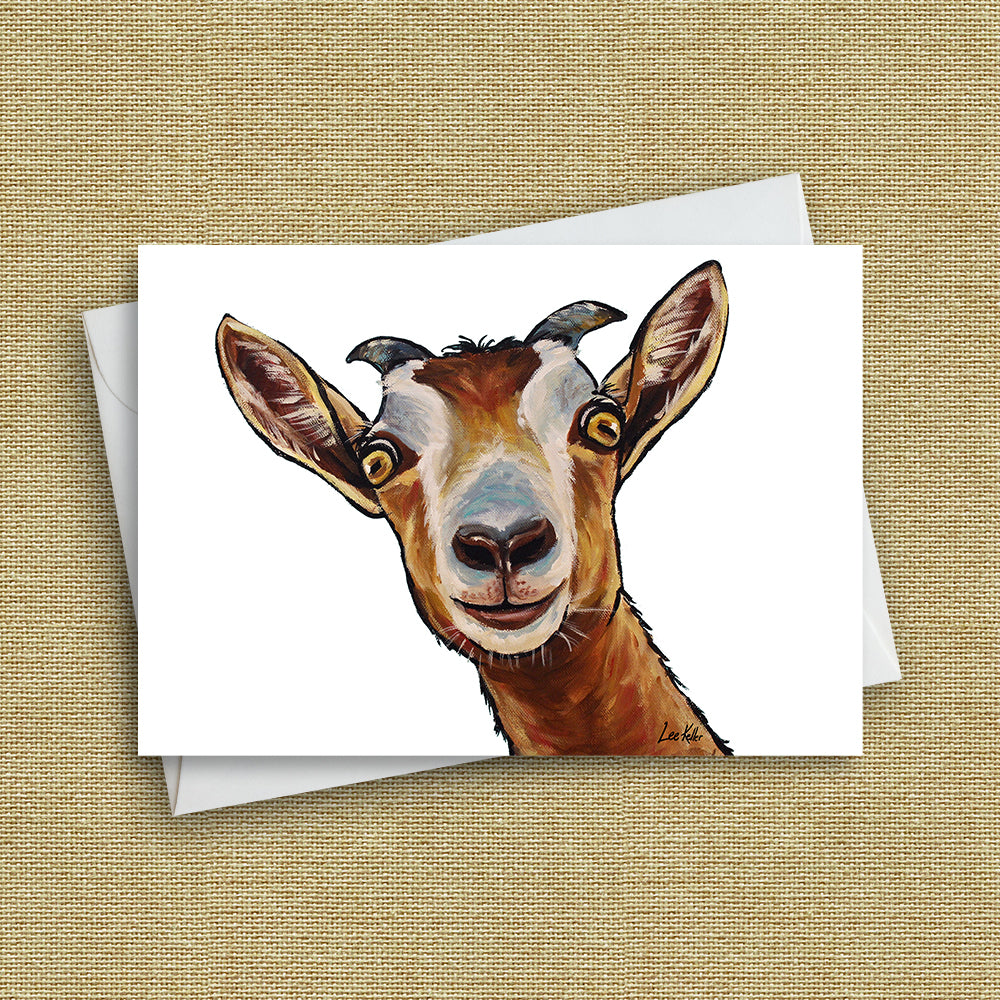 Goat Greeting Card 'Dub', Cute Goat Card