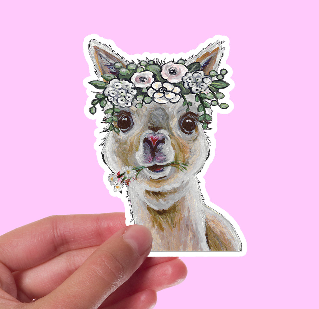 Boho Alpaca Sticker, 'Holly', 4