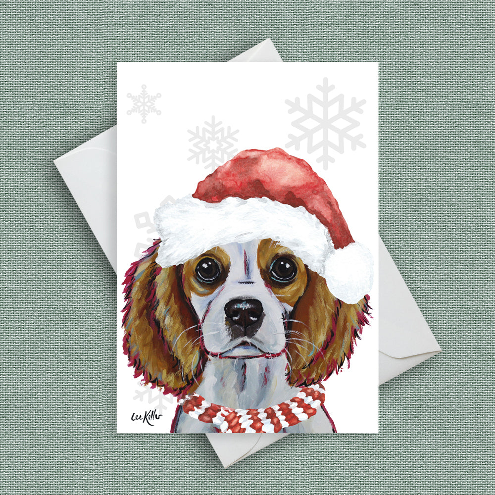 Christmas Card 'King Charles Spaniel', Dog Christmas Card