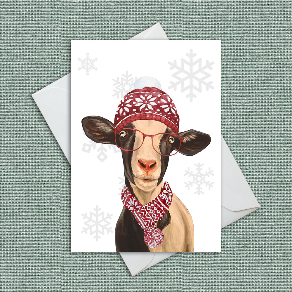 Christmas Card 'Luna', Goat Christmas Card