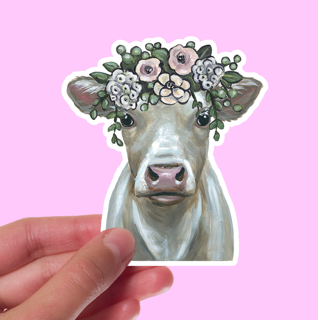 Boho Cow Sticker, 'Milkshake', 4