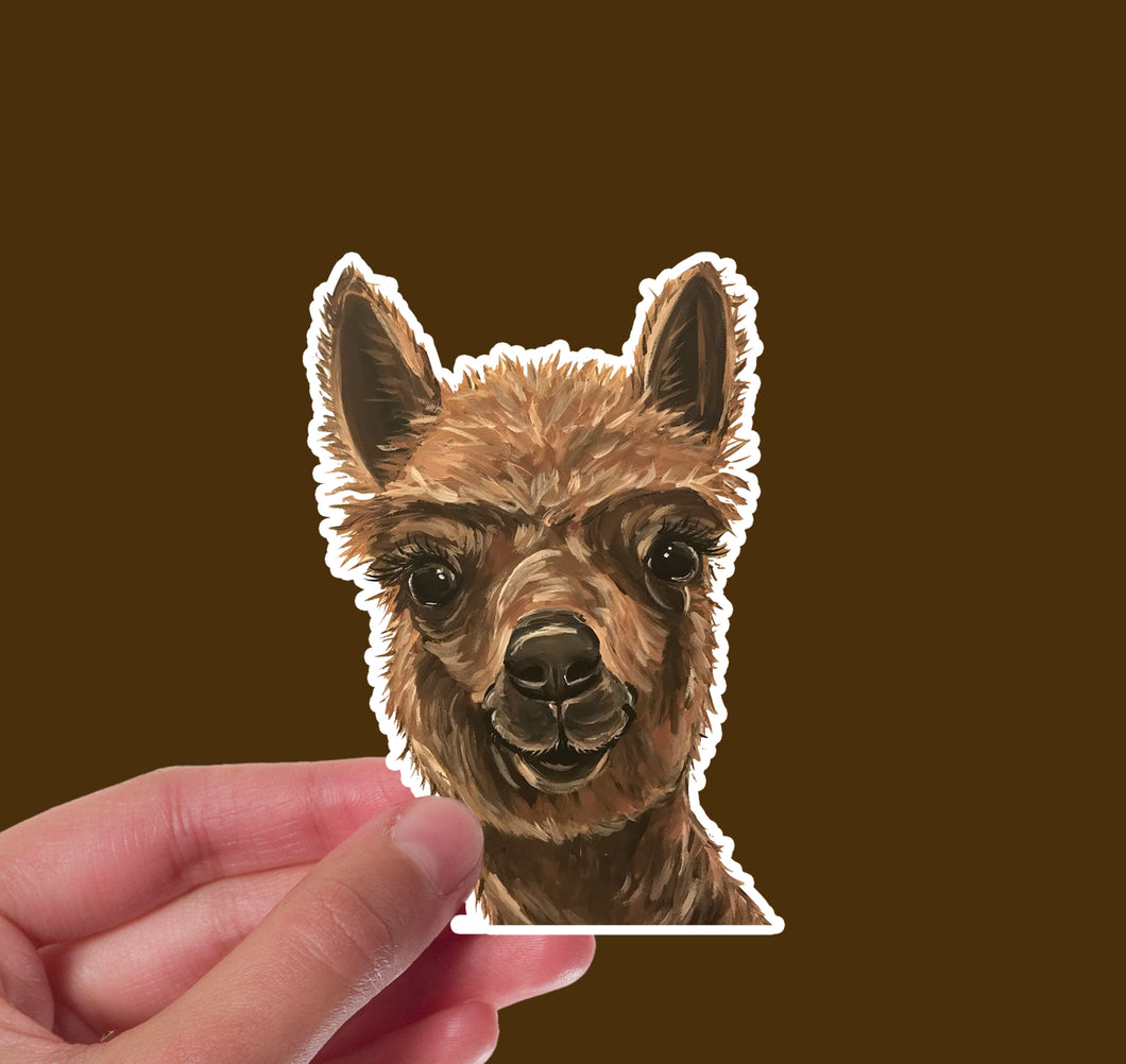 Alpaca Sticker 'Fudge', 4