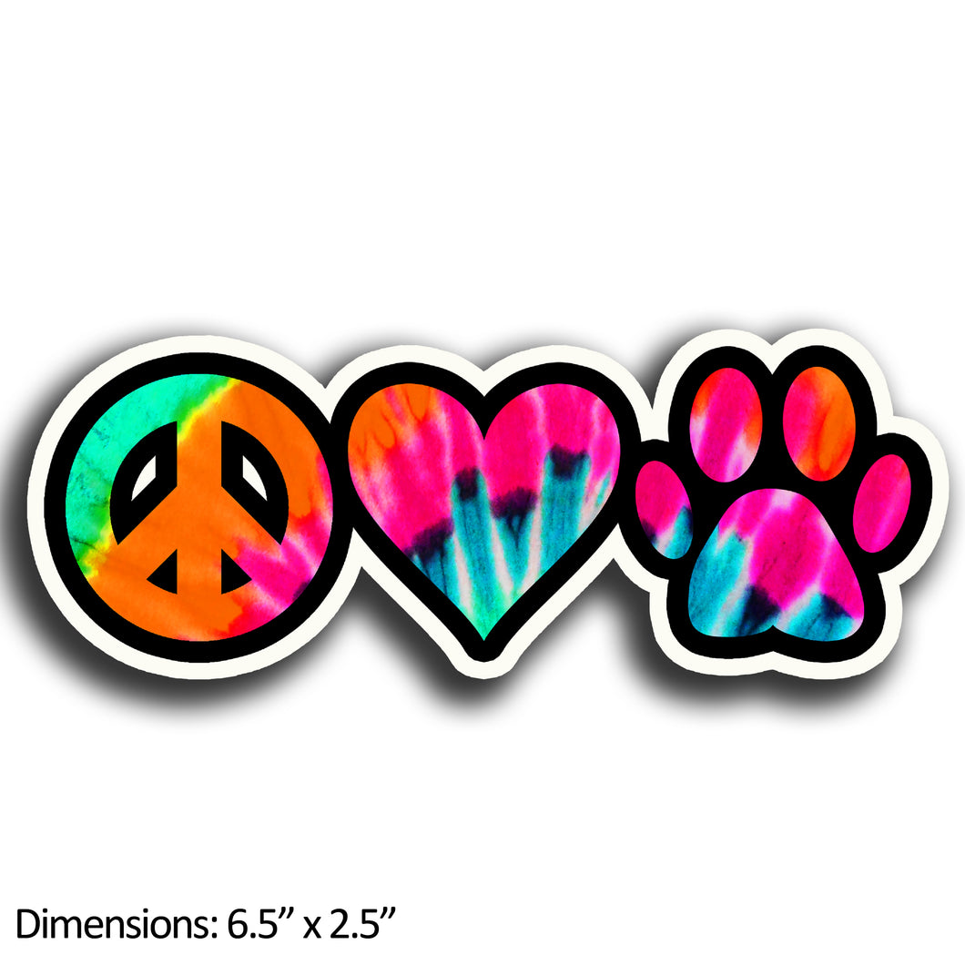 Peace Love Magnet, Love Dogs, Paw Print 6