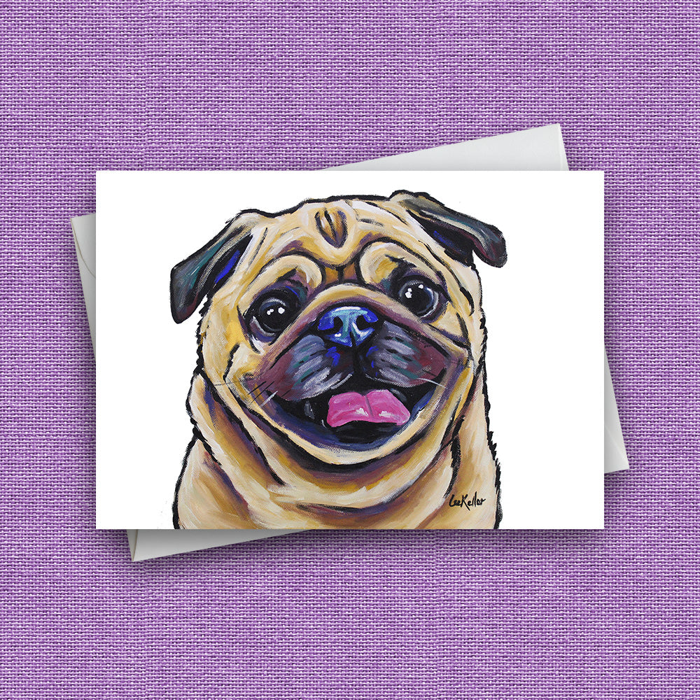 Greeting Card 'Pug', Dog Greeting Card
