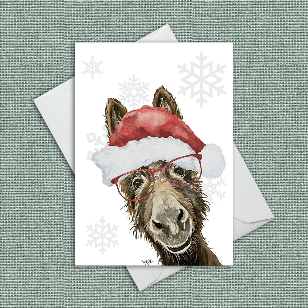Christmas Card 'Raymond', Donkey Christmas Card
