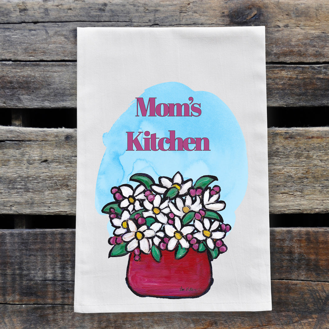 Mother's Day 'Mom's Kitchen' Tea Towel - Red