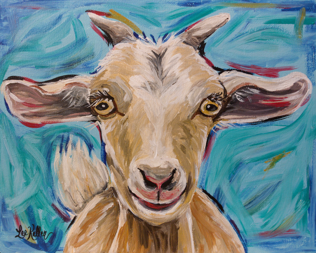 Goat Art, 'Buttercup' Goat Print