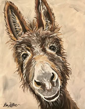 Load image into Gallery viewer, Donkey Art, &#39;Raymond on Tan&#39; Donkey Print
