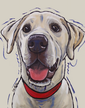 Load image into Gallery viewer, Dog Art, Yellow Lab Art Print
