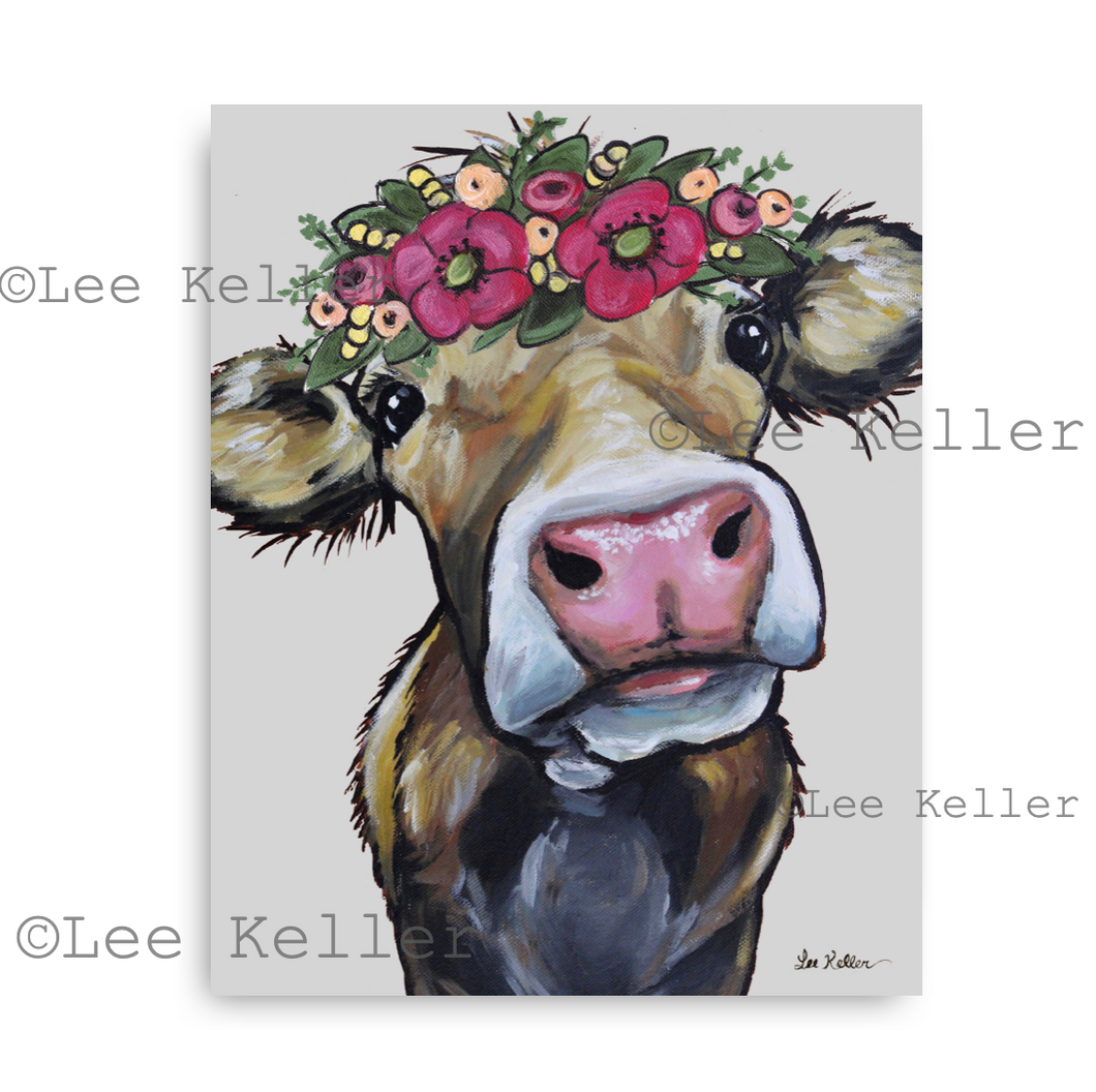 Cow Art, 'Hazel' Cow Print