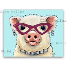 Load image into Gallery viewer, Pig Art, &#39;Fancy Paisley&#39; Pig Print
