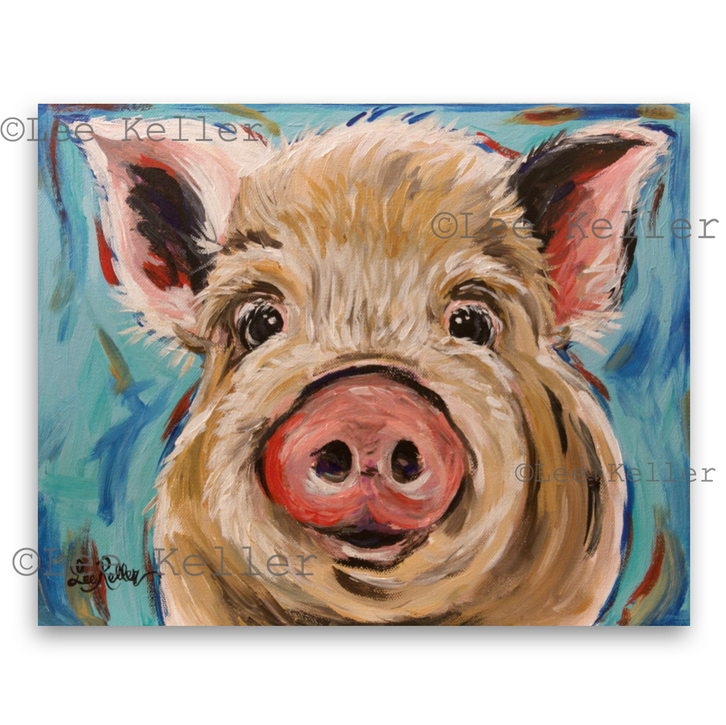 Pig Art, 'Octavia' Pig Print