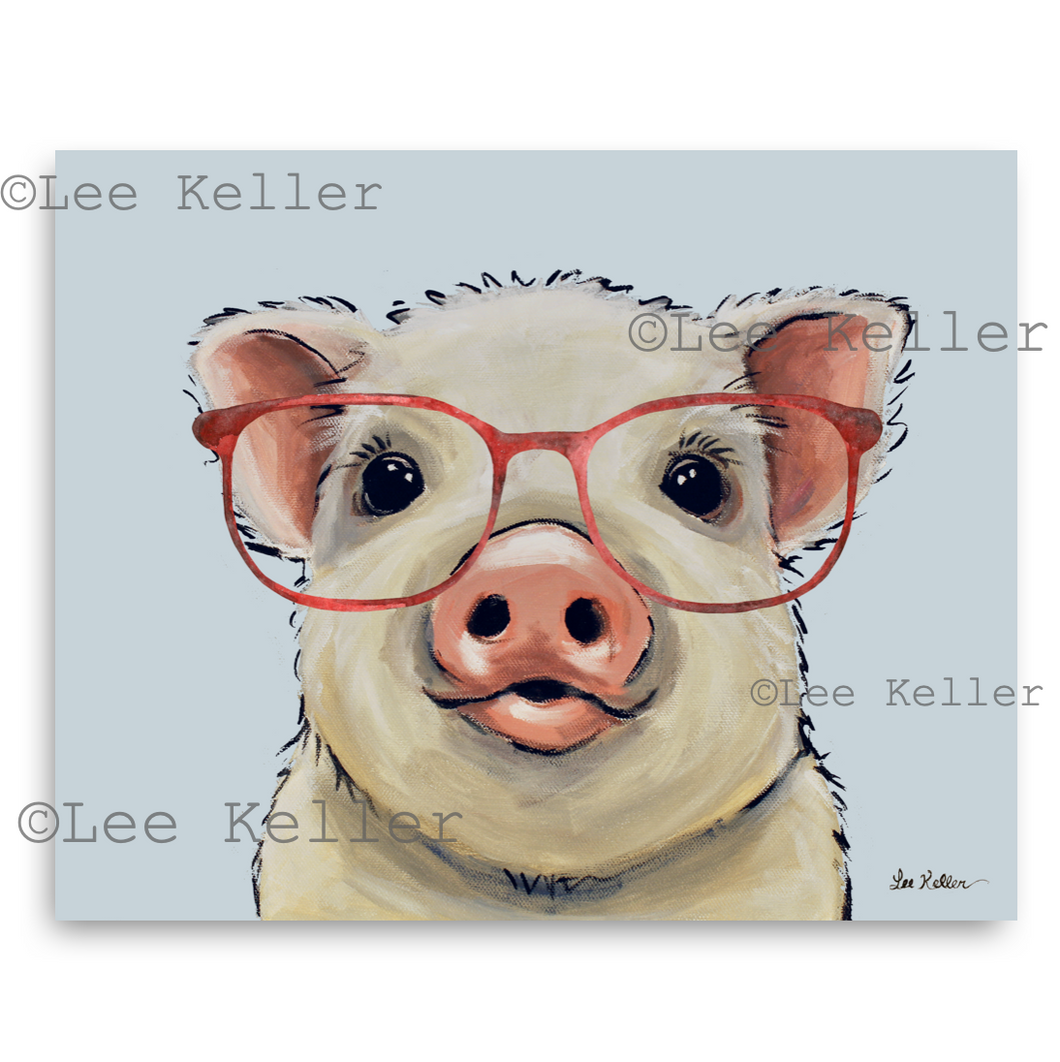 Pig Art, 'Paisley' Pig Print