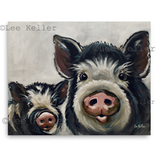 Load image into Gallery viewer, Pig Art, &#39;Mom &amp; Baby&#39; Pig Print
