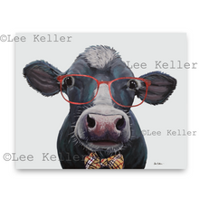 Load image into Gallery viewer, Cow Art Print, &#39;Clara with Bowtie&#39; Cow Fine Art Print
