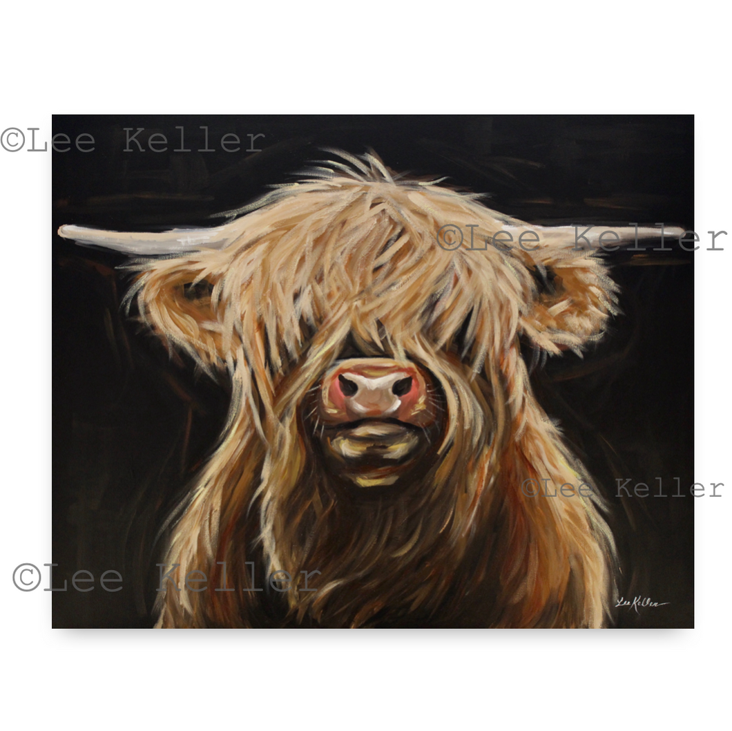 Highland Cow Art, 'Fergus' Highland Cow Print