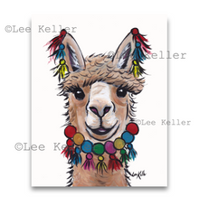 Load image into Gallery viewer, Alpaca Art, &#39;Arlene with Tassels&#39; Alpaca Print
