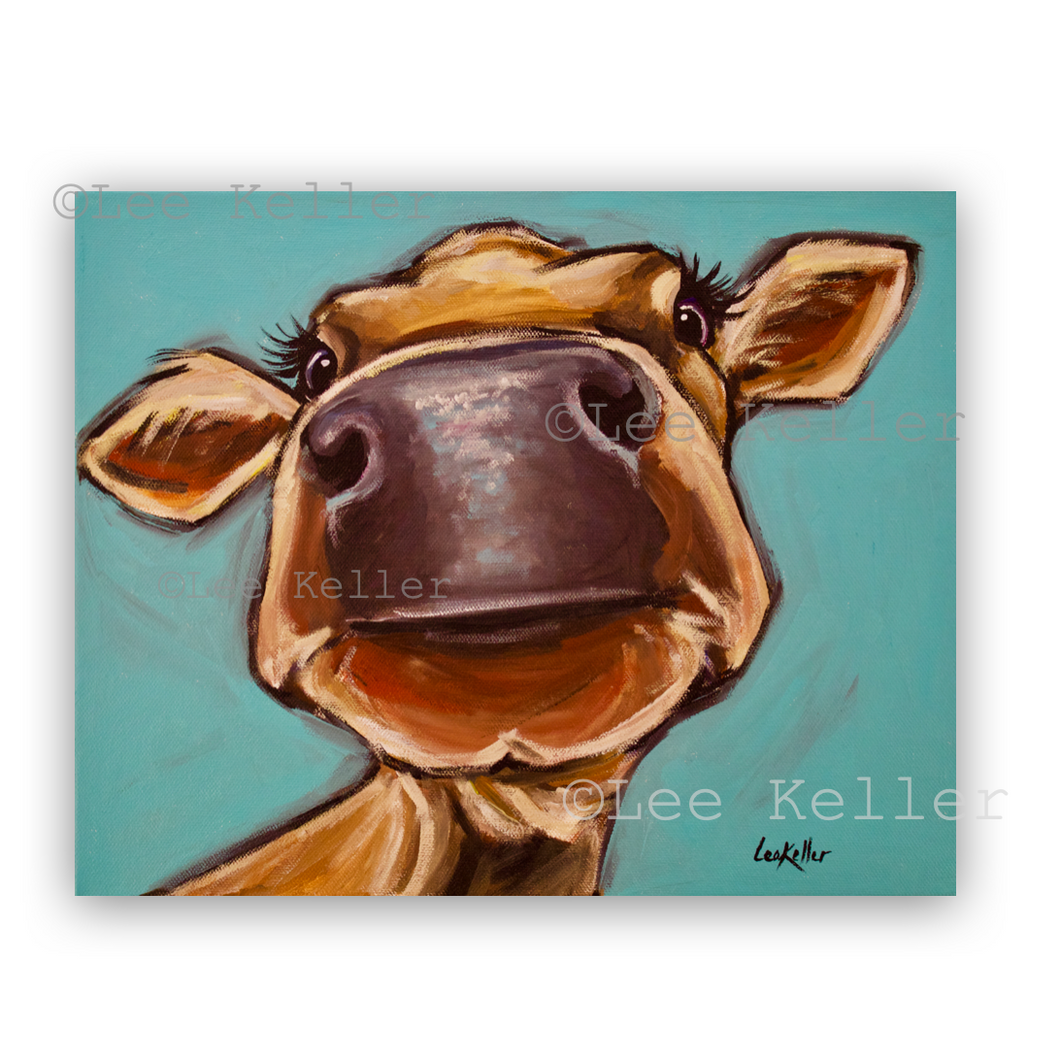 Cow Art Print, 'Darla' Cow Fine Art Print
