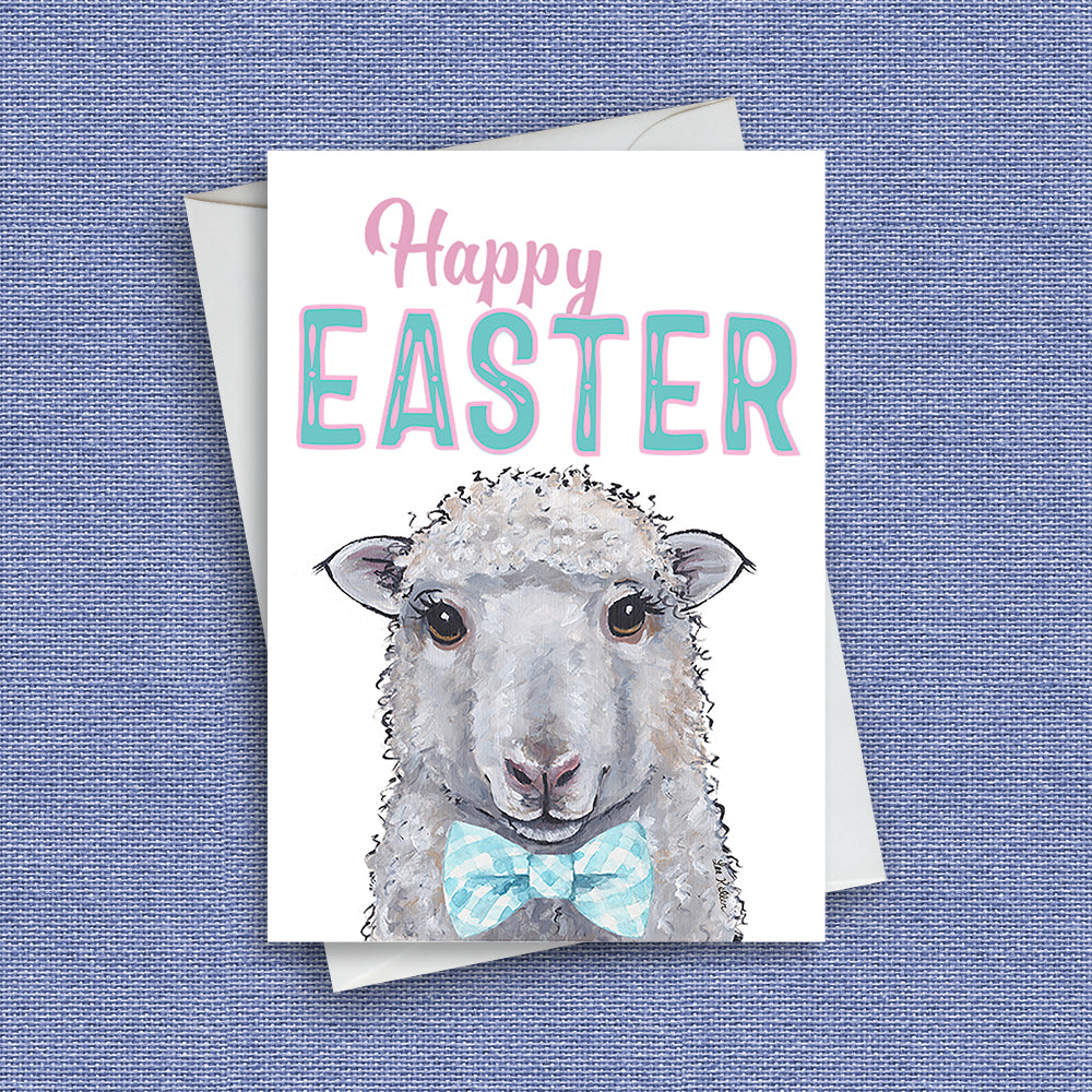 Easter Sheep Greeting Card 'Stella', Cute Sheep Greeting Card