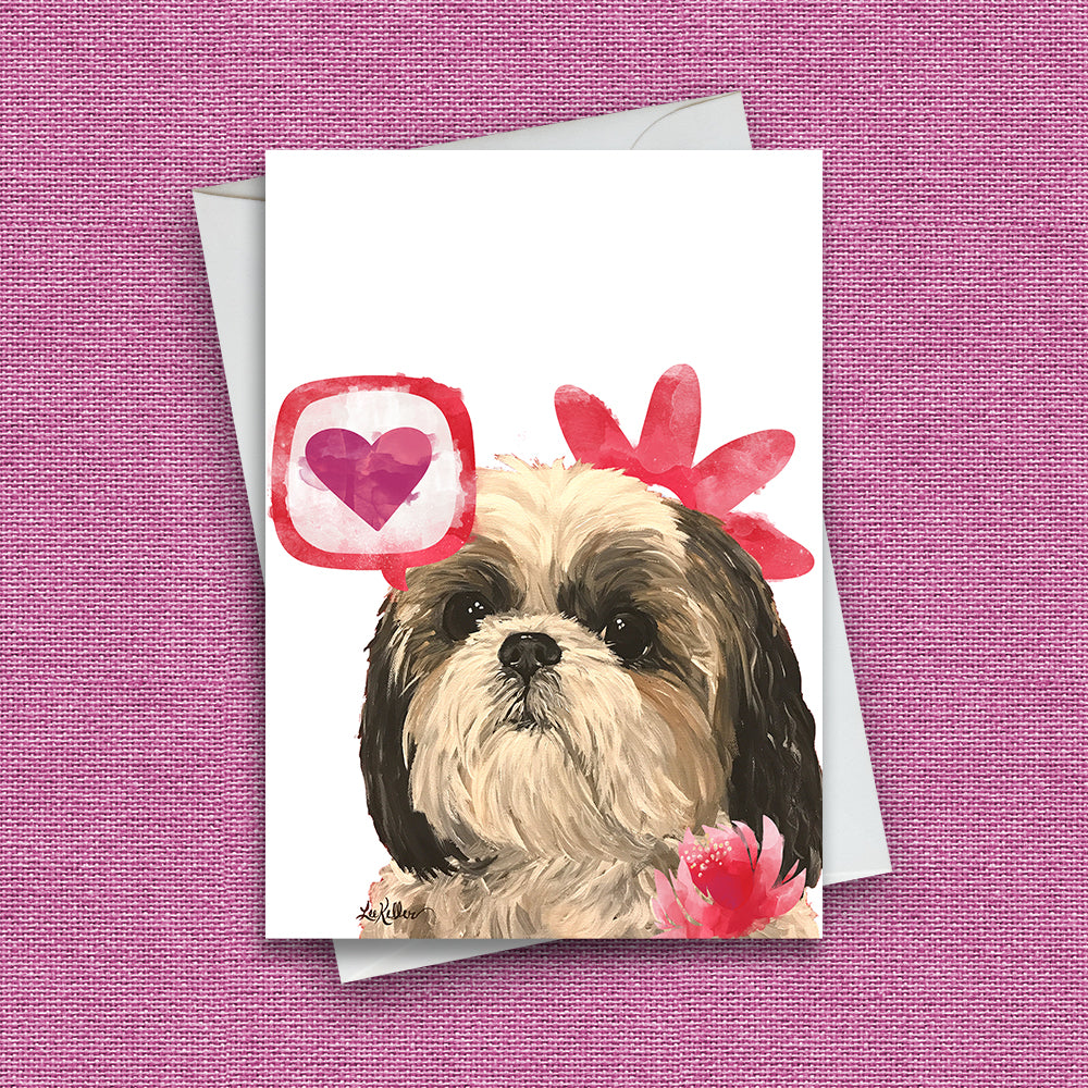 Valentine's Day Card 'Shihtzu', Dog Valentine's Day Card