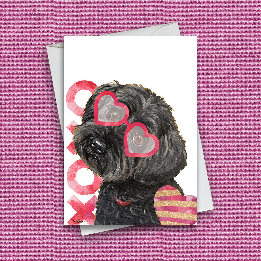 Valentine's Day Card 'Yorkie Poo', Dog Valentine's Day Card