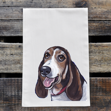 Load image into Gallery viewer, Basset Hound Towel, Dog Towel, Farmhouse Kitchen Decor
