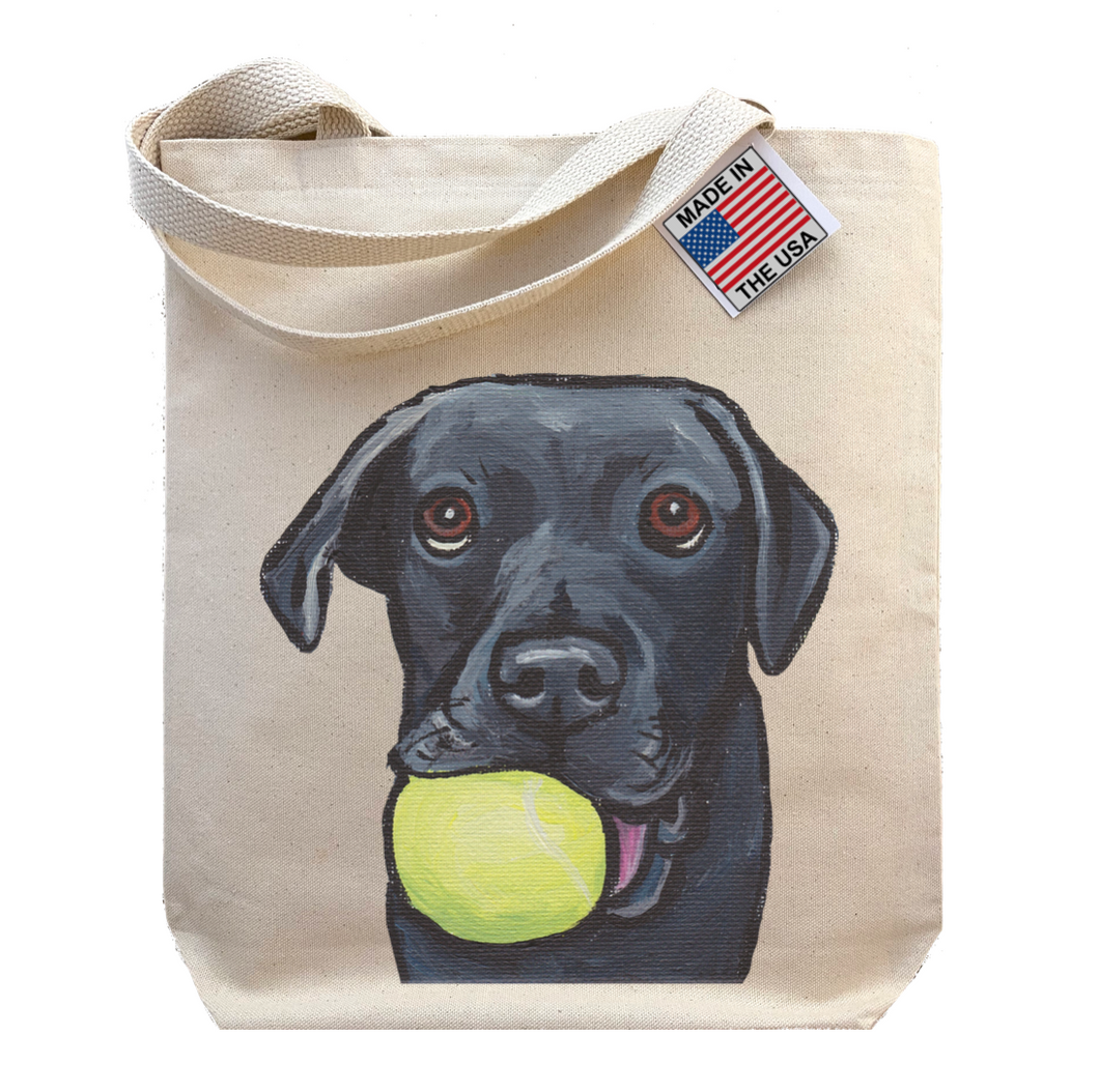 Black Lab Tote Bag, Dog Tote Bag
